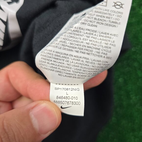 Nike Womens Tank Top Large Black Ask Me About My Kicks Training Workout Gym - Picture 8 of 9